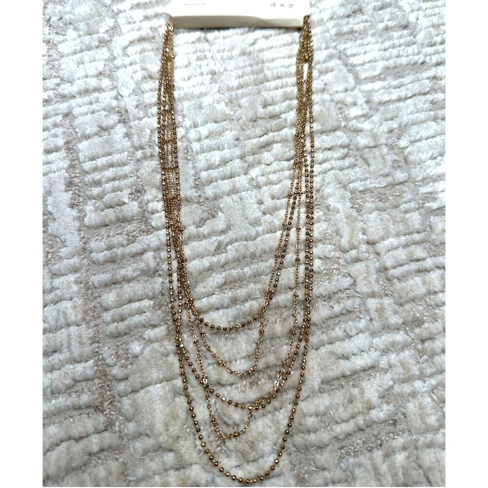 a new day: Layered Stacked Gold Necklace